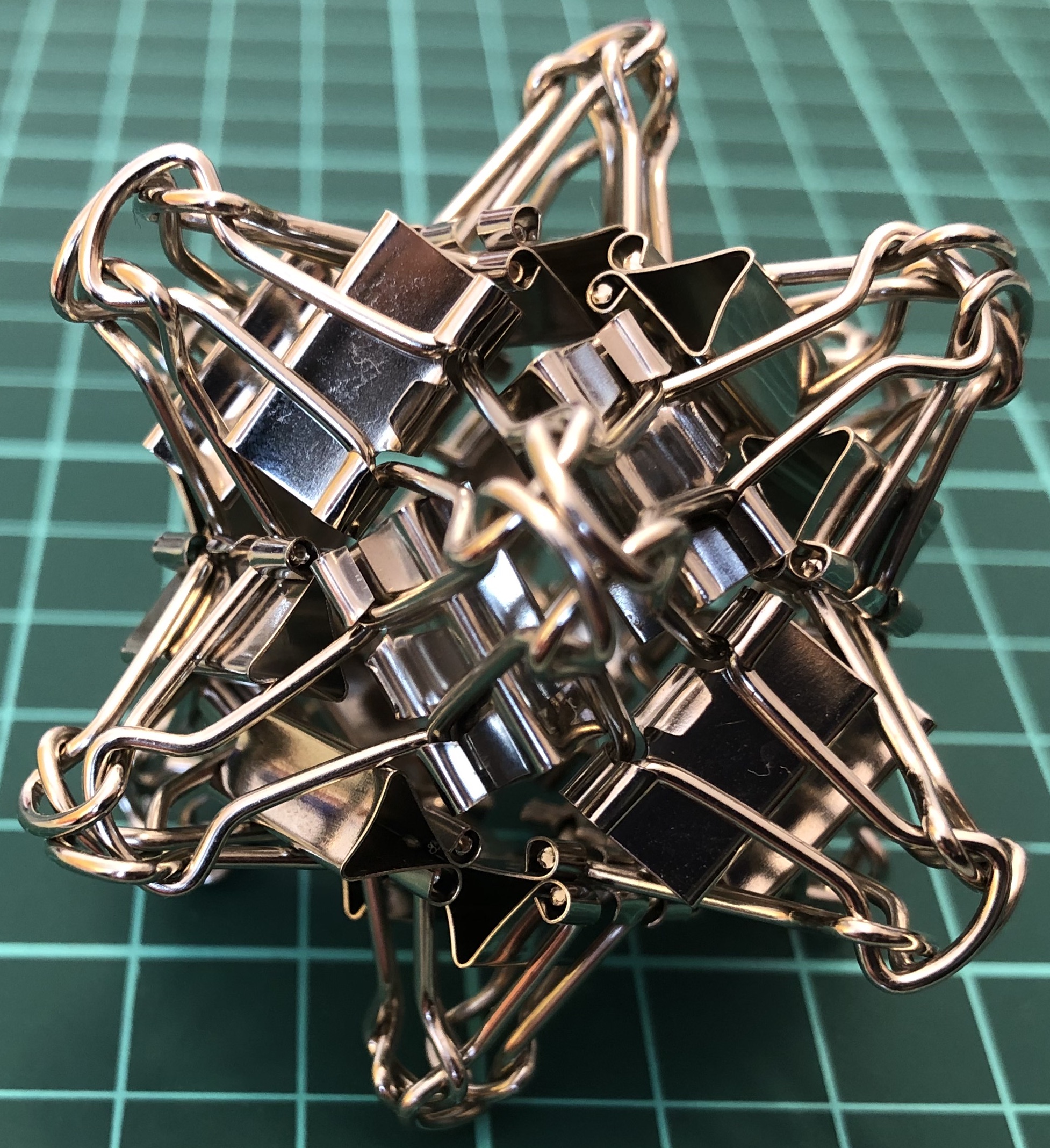 24 clips forming spiky cuboctahedron