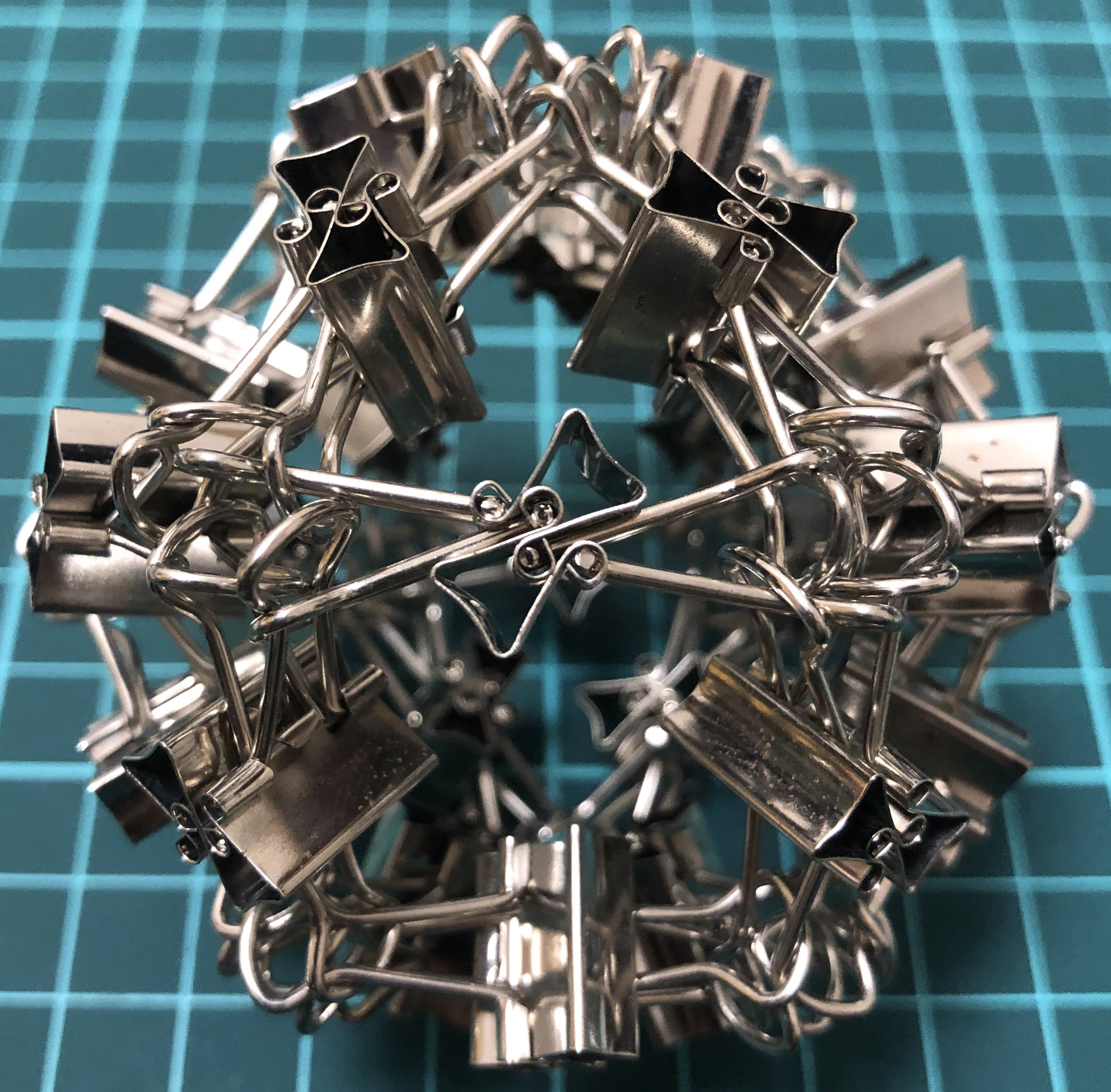 48 clips forming 24 I-edges forming cuboctahedron
